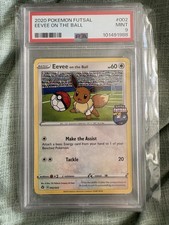 PSA 9 Mint Eevee on the Ball #002 Pokemon Futsal Promo 2020 England FA picture