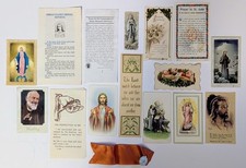 Vintage Catholic Holy Card Lot 16pc Prayer Cards Memorial Padre Pio St Jude picture