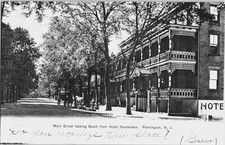 Vintage Postcard 1901-1907 Main Street, Hunterdon (Union) Hotel, Flemington, NJ picture