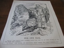 1921 Original POLITICAL CARTOON - ERIN GIRL IRELAND IRISH Murder SNAKE Patrick picture