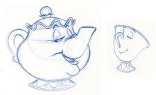 Walt Disney Studio Beauty and the Beast Rare Original Production Drawings picture