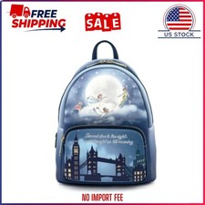 Loungefly Disney Peter Pan Second Star Glow-In-The-Dark Mini Backpack NEW picture