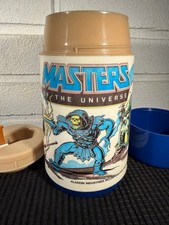 Vintage 1983 Aladdin Masters of the Universe He-Man Skeletor Thermos picture