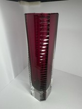 1970's BEYER & CO KRISTAL GERMAN MID-CENTURY MODERN MINIMALIST ART GLASS VASE picture