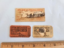 3 1895 Atlanta Georgia Cotton States & International Exposition Tickets picture