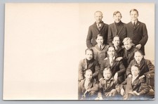 RPPC Meadville, PA  Group Boys Teen Guys Suits Fashion Real Photo HE Ellsworth picture