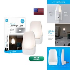 GE 30966 Plug in Night Light with Dusk to Dawn Sensor, 2 Pack picture