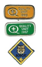 Vintage BSA Patch Lot 1995 1997 Quality Unit Award Patches & Cub Scout Bobcat picture
