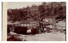 West Boylston Massachusetts 1895 Clinton Dam Cofferdam Constru Standard Postcard picture