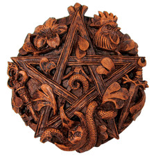 Cimaruta Pentacle Plaque Italian Witchcraft Home Blessing by Dryad Design picture