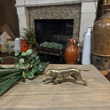 Vintage Brass Hunting Dog Figurine Irish Setter Pointer Mid Century MCM 7