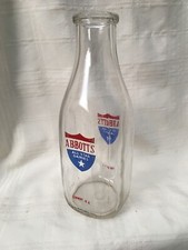 Vintage Quart Milk Bottle Abbott’s All Star Dairies Conway New Hampshire picture