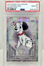 🔥🔥2023 Topps Chrome Disney 100 101 Dalmatians Silver Refractor PSA 10🔥🔥 picture