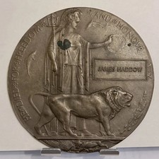 WWI WW1 British “Dead Man’s Penny” Named To James Haddow picture