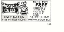 The Rat’s Hole How to Bag a Boy Daytona Beach Goodies Small Vintage Mag Print Ad picture