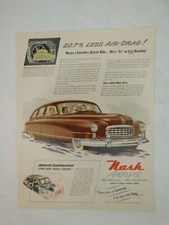 Nash Classic Motor Car Automobile Man Cave Vintage Advertisement Magazine Page picture