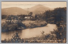 RPPC Ausable River Whiteface Mountains Lake Placid NY New York 1936 Postcard picture