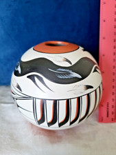 Jemez hand pottery polychrome bowl vase Helen Tafoya Henderson 5