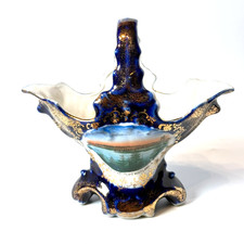 LAKE HOLMES PORT MAITLAND ONTARIO CANADA Antique Souvenir China COBALT TRINKET picture