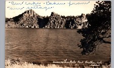 HIAWATHA LAKE 1940s red feather co real photo postcard rppc colorado history picture