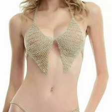Chainmail Medieval Viking Antique Sexy Aluminum Chain Mail Bra Unique picture