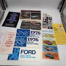 Vtg 1970s Ford Car Dealer Brochures Lot Of 50+ Ranchero Bronco Mustang Torino picture