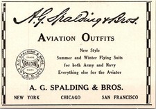 AG Spalding & Bros Est 1876 Aviation Outfits San Francisco 1923 Clipping TAK4-9 picture
