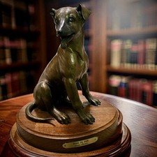 Vintage Austin Barton ‘Born To Run’ Bronze Dog Sculpture Excellent Condition picture