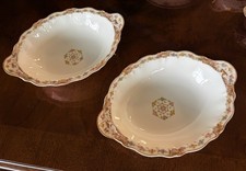 Stunning Pair Theodore Haviland Limoges France Schleiger Porcelain Bowls 11x7.5 picture