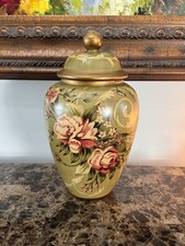 Vintage Raymond Waites For Toyo Floral Ginger Jar Vase Decor picture