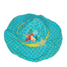 Disney Little Mermaid Ariel Sun Hat Size XXS/XS 2-3 Aqua Teal Beach Toddler Hat picture
