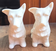 VTG 1965-1980 Belleek Ireland Porcelain Scottish Terrier Scottie Dog Figurines picture