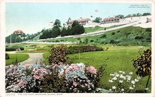 Historic Fort Mackinac Island MI Michigan Garden c1908 Vtg Postcard 28A picture