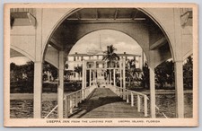 Useppa Island Florida FL Useppa Inn Landing Pier Postcard 1930 picture
