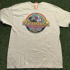 NWT VTG 90s Harley Davison T Shirt Mens XL Beige New York O Tooles Short Sleeve picture