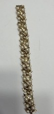 Trifari Vintage Crown Pearl & Rhinestone Bracelet Gold Tone 1950s-60s picture