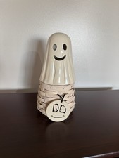 Longaberger 2013 Boo Ceramic Pottery  Halloween Ghost With Basket And Liner picture
