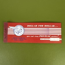 1950s Pontiac Service Reminder Lubrication Coupon Booklet Original, unused picture