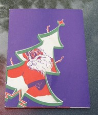 1939 The Bismark Hotel Chicago Merry Christmas Happy New Year Greeting Card LOOK picture