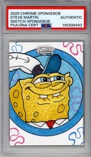 2025 Topps Chrome SpongeBob 1/1 Sketch Card 🧽 Steve Martin  picture
