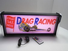 Drag Racing Every Sat Night LED Display lighted sign lightbox Wall hanging Light picture
