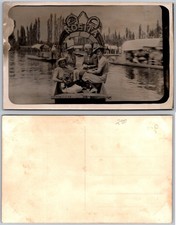 RPPC Women In Boat Canal Parade Photo Postcard picture