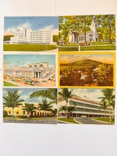 Lot of 6 Vintage Linen Postcards Posted Pennsylvania Station NYC 1950s-60s picture