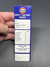 Vintage GULF Safety “Car Chek” Service NOS Decal-Texas picture