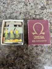 Vintage 1950’Omega Lighter PIN UP BURLESQUE BIKINI HAWAII WAIKIKI  1950s  Japan picture