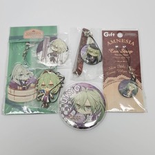 Amnesia Ukyo Rubber Acrylic Keychain & Pin Badge Phone Straps Set Lot of 6 picture
