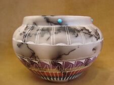 Navajo Indian Hand Etched & Painted Horse Hair Pottery by Mirelle Gilmore picture