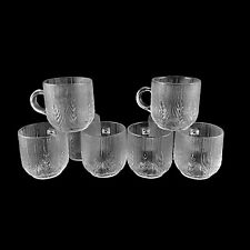 Frosted Arcoroc Country Wheat Punch Bowl Cups/Coffee Cup Set Of 8 Vintage USA picture