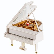 Hvogvok Ballerina Music Box，Piano Music Box for Women Girls White Valentine's... picture