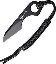 Civivi Gramis Black 14C28N Sheepsfoot Fixed Blade Neck Knife w/ Sheath 230041 picture